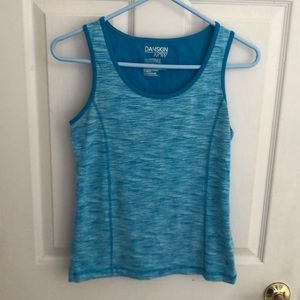 Danskin Now vguc two-tone blue active tank medium